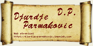 Đurđe Parmaković vizit kartica